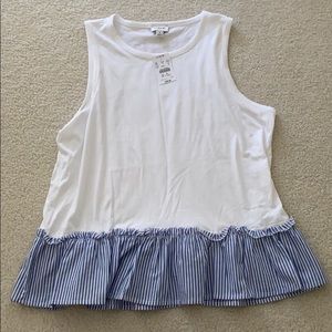 J Crew Woven Hem Tank Top